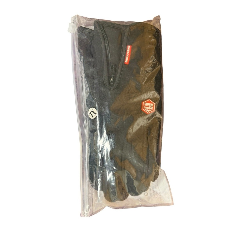 GOLOVEJOY Winter Gloves Unisex XL Black Windproof Grip Touchscreen NEW